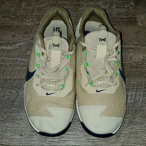 Nike Beige and Green Athletic Shoes